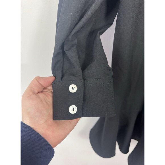 Tuckernuck Pomander Place Callahan Dress Black Crepe Shirt Dress Size L NWT - Picture 10 of 12